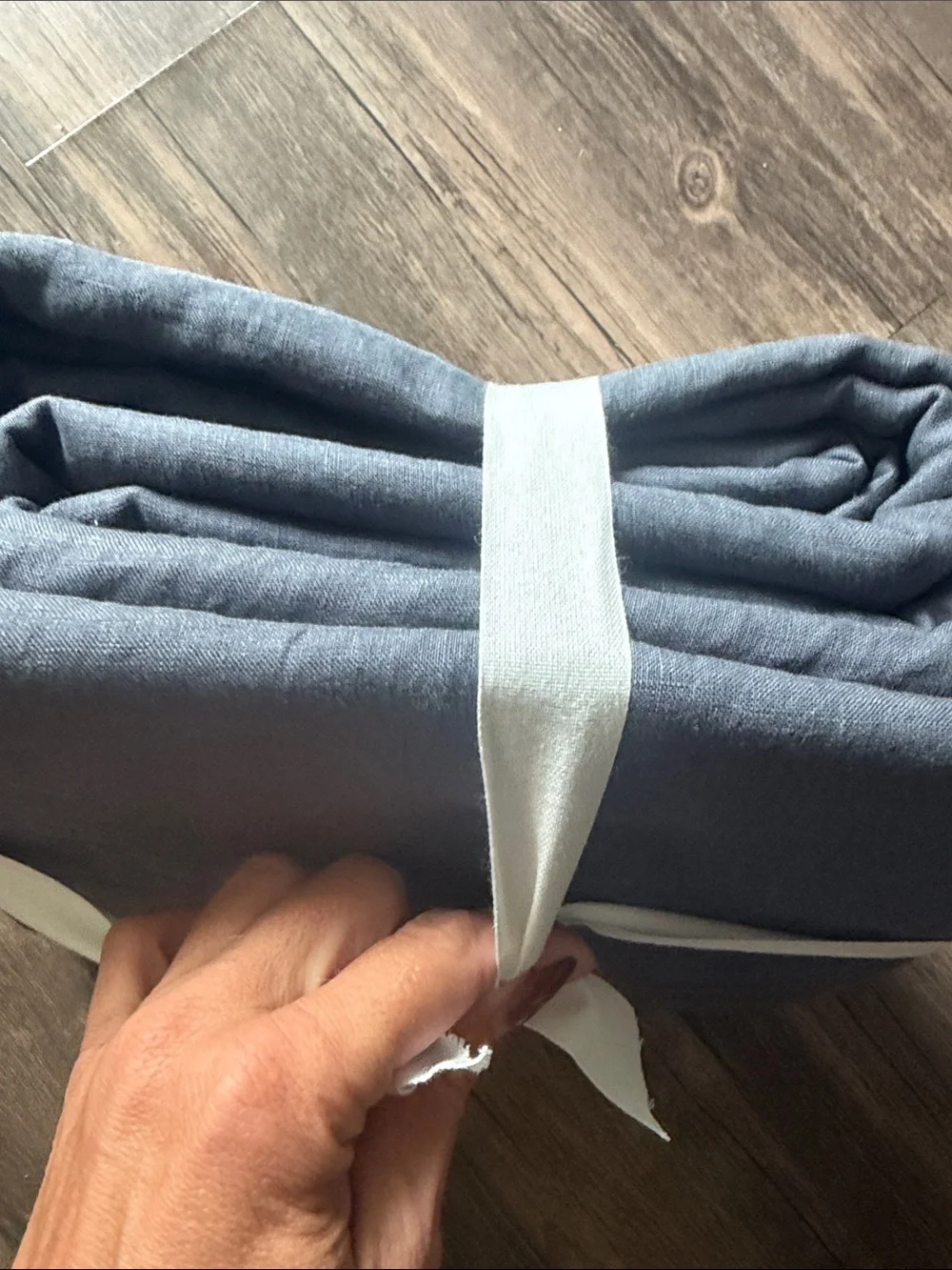 Pottery Barn Belgian Flax Linen Duvet Cover in Charcoal Gray